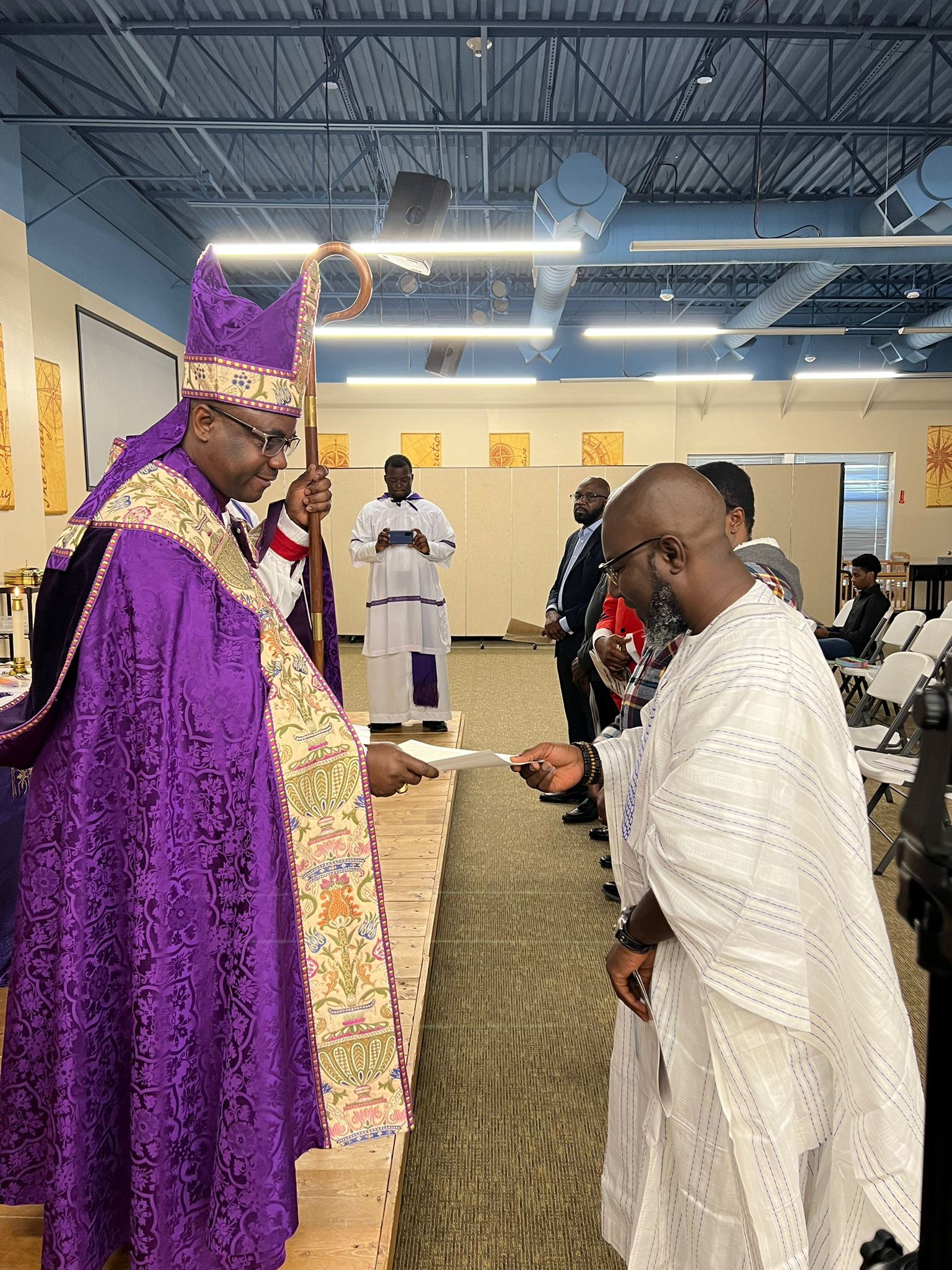ACTMckinney Men’s Fellowship Leadership Certificate from Rt. Rev. Celestine Irona, Missionary Bishop–CONNAM
